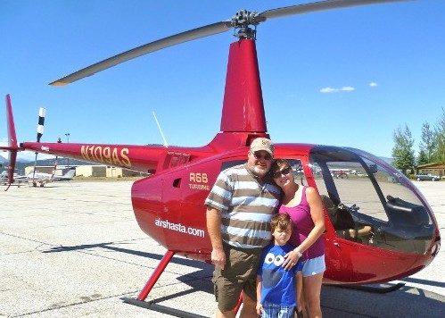 Family by the Helicopter